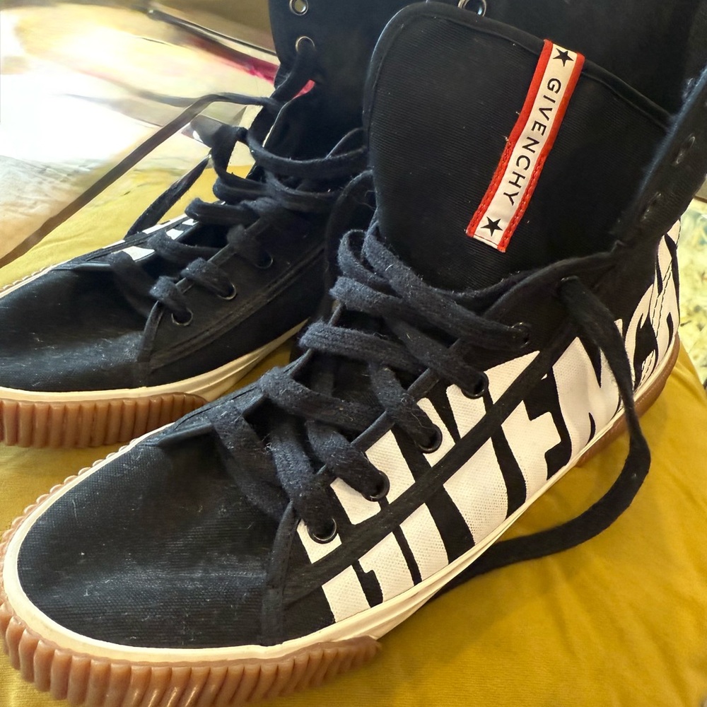 Givenchy Black and White Graphic High-Tops